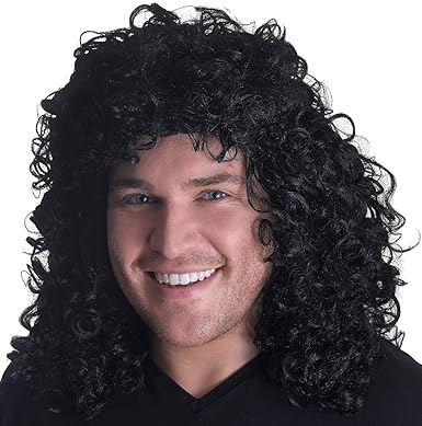Amazon Com Men Fancy Music Rockstar Dress Party Glam Rock Curly