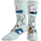 Odd Sox, Nickelodeon SpongeBob Cartoon Socks, Squidward, Fun Novelty Men's Crew, Large