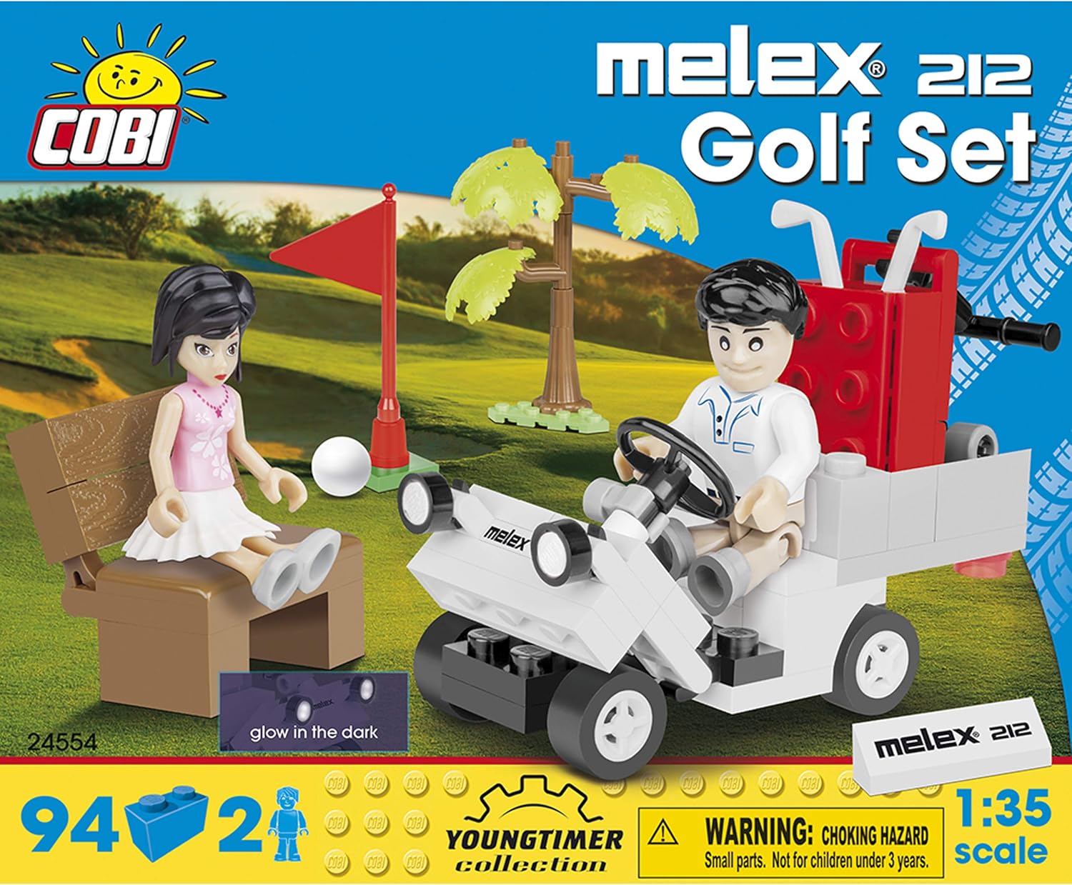 Cars 24554 Melex 212 Golf Set 94 Elements COBI-24554, Various
