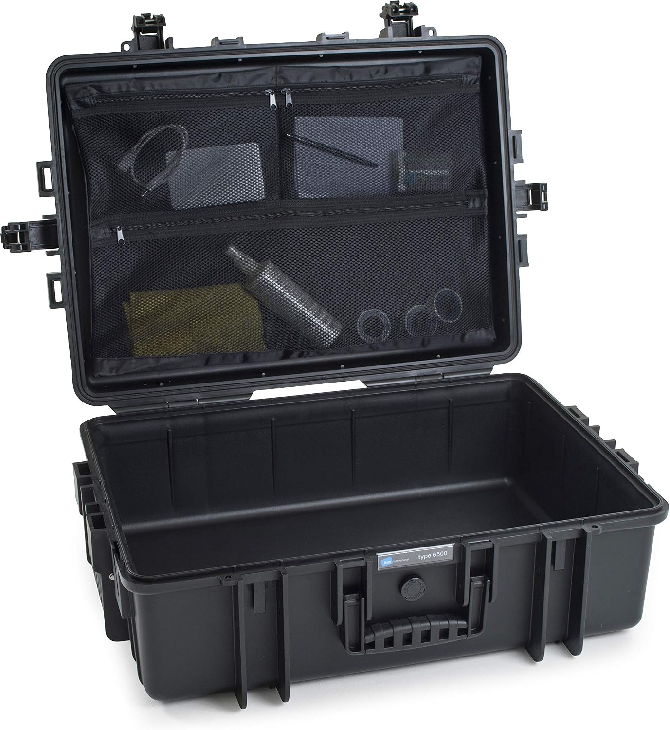 B&W Outdoor - Convenient Case Lid Mesh Pocket for B&W Outdoor Transport Case Type 6500 and 6800, Black, Type 6500, 6800 - Image 4