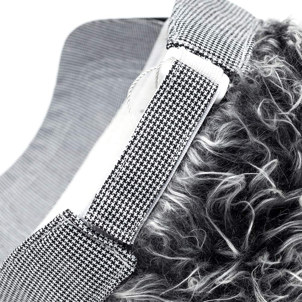 OBERORA Flair Hair Visor Sun Cap Wig Peaked Adjustable Baseball Hat with Spiked Hairs