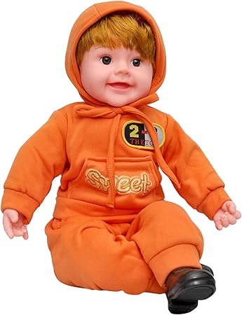 Toyshine 11 inches Baby Musical and Singing Boy Doll, with Touch Sensors, Assorted Color