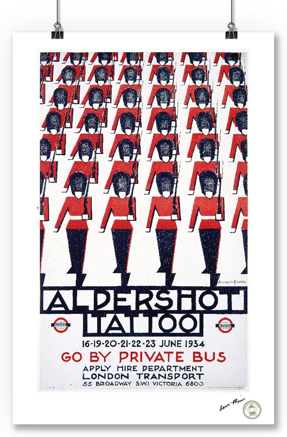 Amazon Com London Transport Aldershot Tattoo Vintage Poster