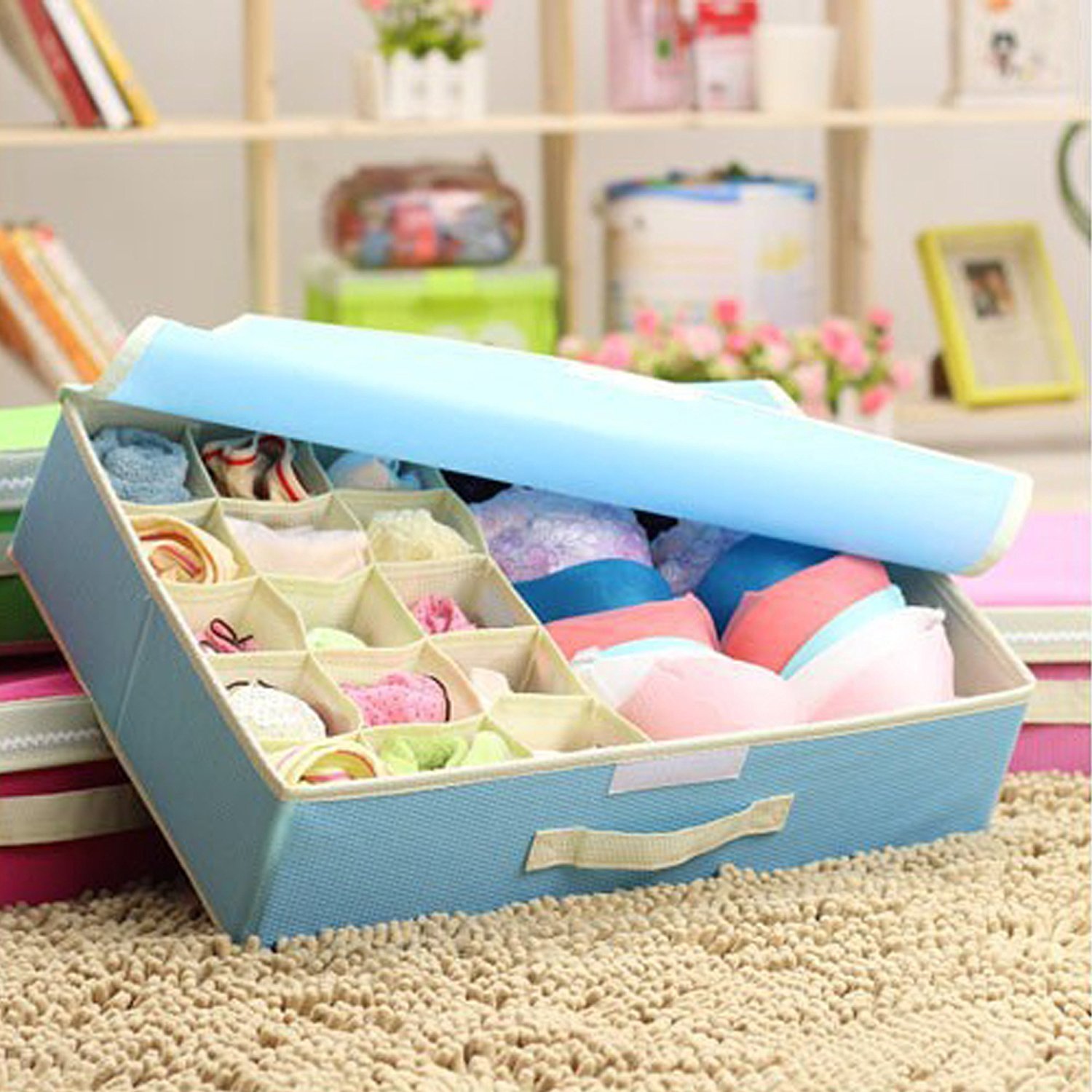 Easydeals 15 1 Compartment Cell Foldable Storage Box Type Non