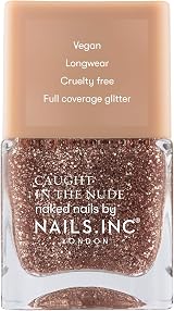 Nails.INC Caught In The Nude Santa Monica Gold Glitter 14 ml Vegan