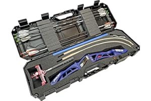 MTM BC34TD Takedown Recurve Bow Case, Lockable Storage, Airline Approved Hard Case, Hold’s 16 Arrows, for one Target or Hunti