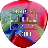 Golden Gate Guitar Picks (MP-127),Clown Confetti,Rounded Triangle X-Stiff