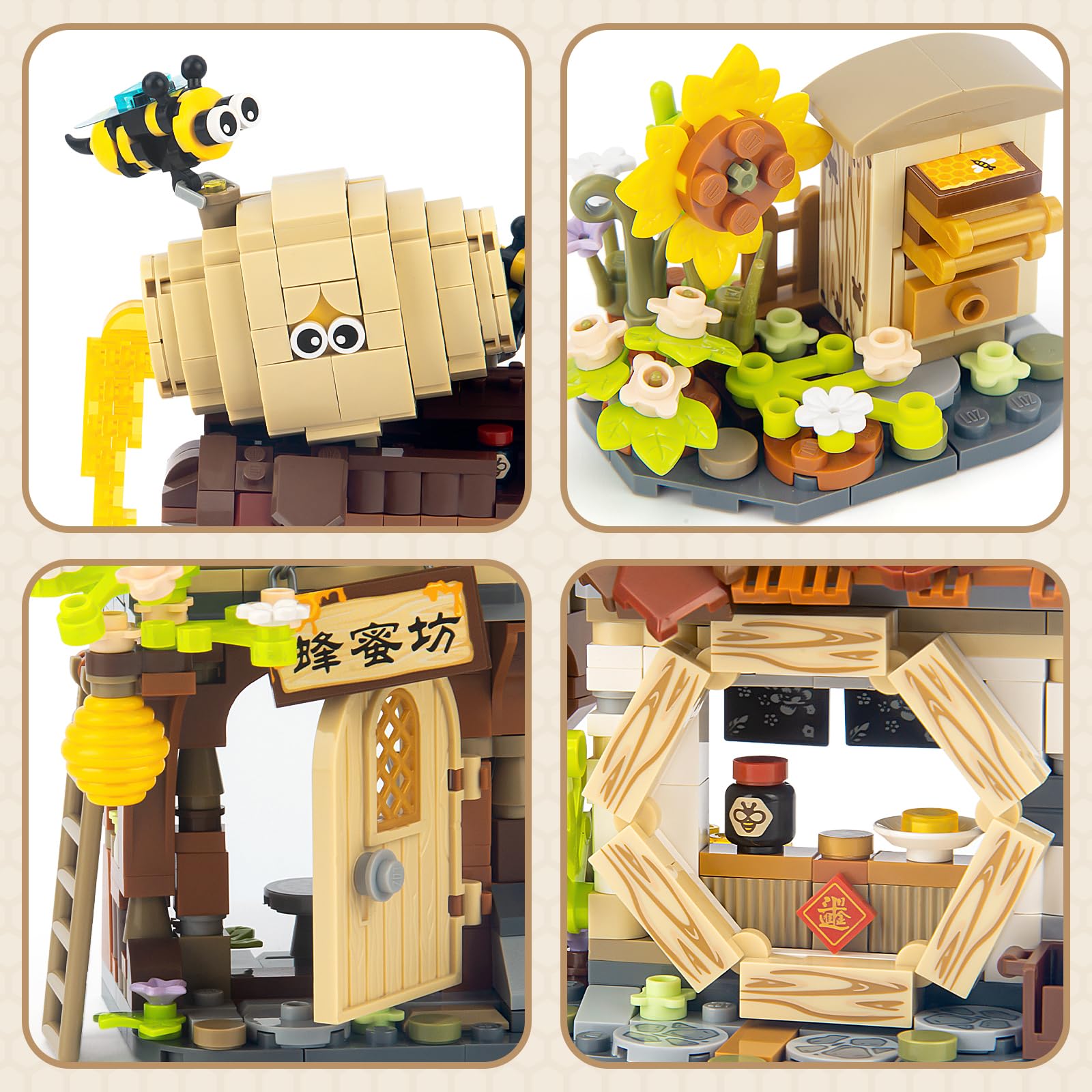 HIGH GODO MOC Mini Set Costruzioni Giappone - NegoZio Takoyaki - Modello Architettura Giapponese Da Collezione - 4