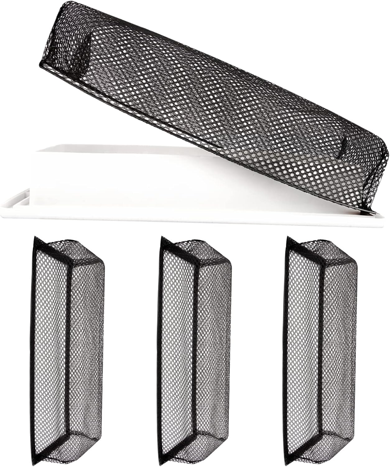Registers, Grilles & Vents - Floor Register Trap/Cover, Floor Vent Trap, Screen for Home Air Vent Filters,Vent Mesh, Black, 4