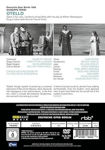 Amazon Com Verdi Otello G Verdi Movies Tv