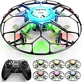 SYMA Drone for Kids with 6-Color LED Light, X660 Mini Drone with 3D Flip, Rotary Ascent, Headless Mode, Speed Switch and Full Protection RC Toys Gifts for Beginners Adults
