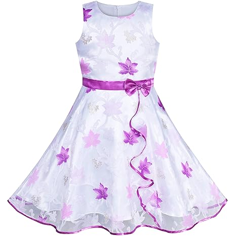 Sunboree Mädchen Kleid 3 Schichten Rosa Blume Welle Festzug Hochzeit