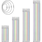 28 pcs Metal Wire Keychains, 2mm Coated Wire Key Rings Loops, 4" 6" 7.8" 10" Stainless Steel Connecter Cable Keyrings for Hiking Luggage ID Tags,Key Tags,Keyrings, Kitchen Utensils -7 Colors