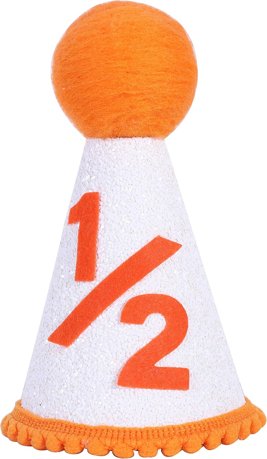 Half Birthday Hat for Baby Party - Orange 1/2 Birthday Hat For Photo Booth Props And Backdrop Cake Smash , 1/2 Birthday Crown,Best 6 Month Birthday Decorations (1/2 Orange Birthday Hat): Clothing