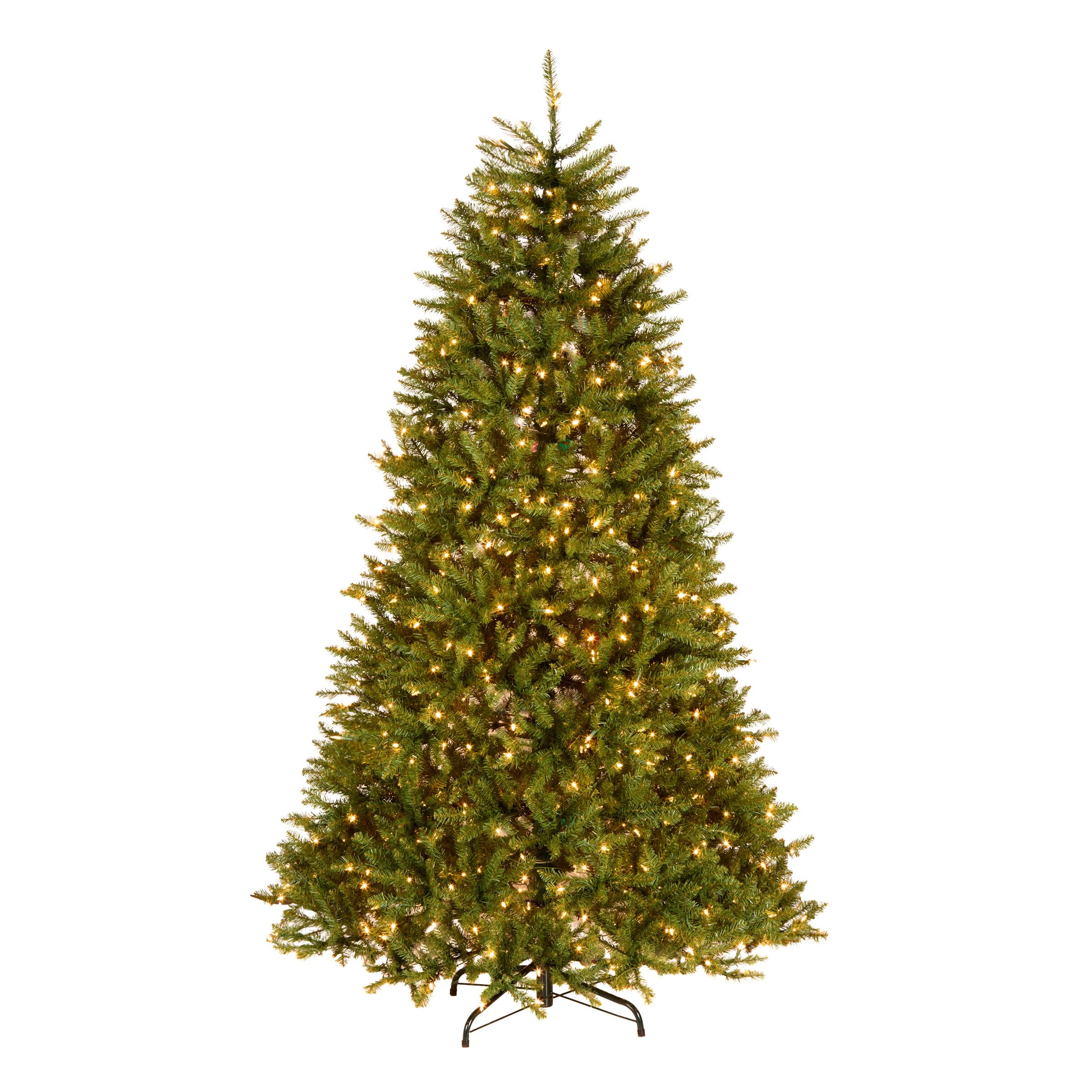 Photo 1 of ***LIGHTS UNTESTED/UNKNOWN DAMAGES**** National Tree Company 7.5 ft Pre-Lit Dunhill Fir Artificial Christmas Tree, 750 Clear Lights, 2,514 Tips, Includes Stand, Green