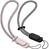 SURPHY 2 Pack Phone Lanyard for Cellphone Case, Phone Wrist Strap for Case, Cellphone Strap with 2-Color Braided, Charm Wrist Lanyard for Women and Men, Cellphone Wrist Lanyard for Women, Pink & Black