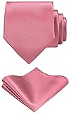 TIE G Solid Satin Woven dyed Color Formal Black