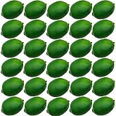 TIHOOD 30PCS Faux Lemons Artificial Fruits Fake Lemons Lifelike Simulation for Lemonade Party Kitchen Table Summer Decorations Vase Fillers Fruit Bowl Lemon Wreath Garland Photography Props (Green)