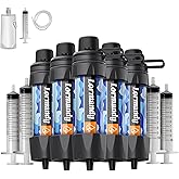 Straw Water Filter 5 Pack – Outdoor Camping & Hiking Survival Gear Kit for Family Use, Ultra-Light Personal Filter Straws for Backpacking, Travel, Bug-Out Bags and Emergency Preparedness