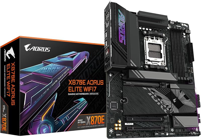 Gigabyte X870E AORUS Elite WIFI7 Motherboard AM5 DDR5 PCIe Gen5 Wi Fi 7 2.5GbE