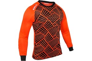 Kalci Hidden Chest Padding Soccer Goalie Jersey Youth & Adult. Long Sleeves Elbow Padded Goalkeeper Shirt for Boys & Girls