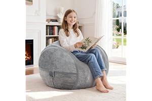 Homguava 2FT Bean Bag Chair Giant Bean Bag Chairs for Adults with Memory Foam Filled,Beanbag Chair with Soft Faux Fur Cover,Comfy Bean Bag Sofa Lounger for Living Room,Game Room,Bedroom
