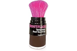 Rootflage Root Touch Up Hair Powder - Temporary Hair Color, Gray Coverage, Root Concealer, Thinning Hair Filler, Dry Shampoo, Eyebrow Filler (08 Dark Brown) .31 oz