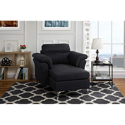 Sleek Black Linen Chaise Lounge for Modern Living Kuwait Ubuy