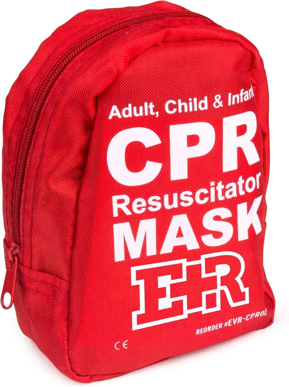 Ever Ready First Aid Adult and Infant CPR Mask Combo Kit with 2 Valves with Pair of Nitrile Gloves & 2 Alcohol Prep Pads - Red - 2 Pack: Health & Personal Care
