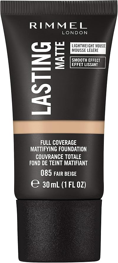 Rimmel Lasting Matte Full Coverage Foundation 30ml 085 Fair Beige