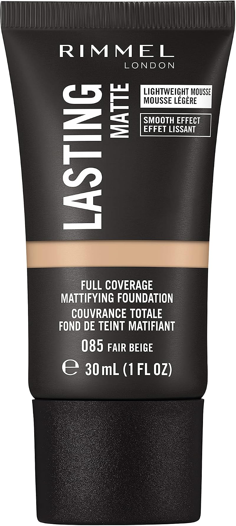 Rimmel Lasting Matte Full Coverage Foundation 30ml 085 Fair Beige