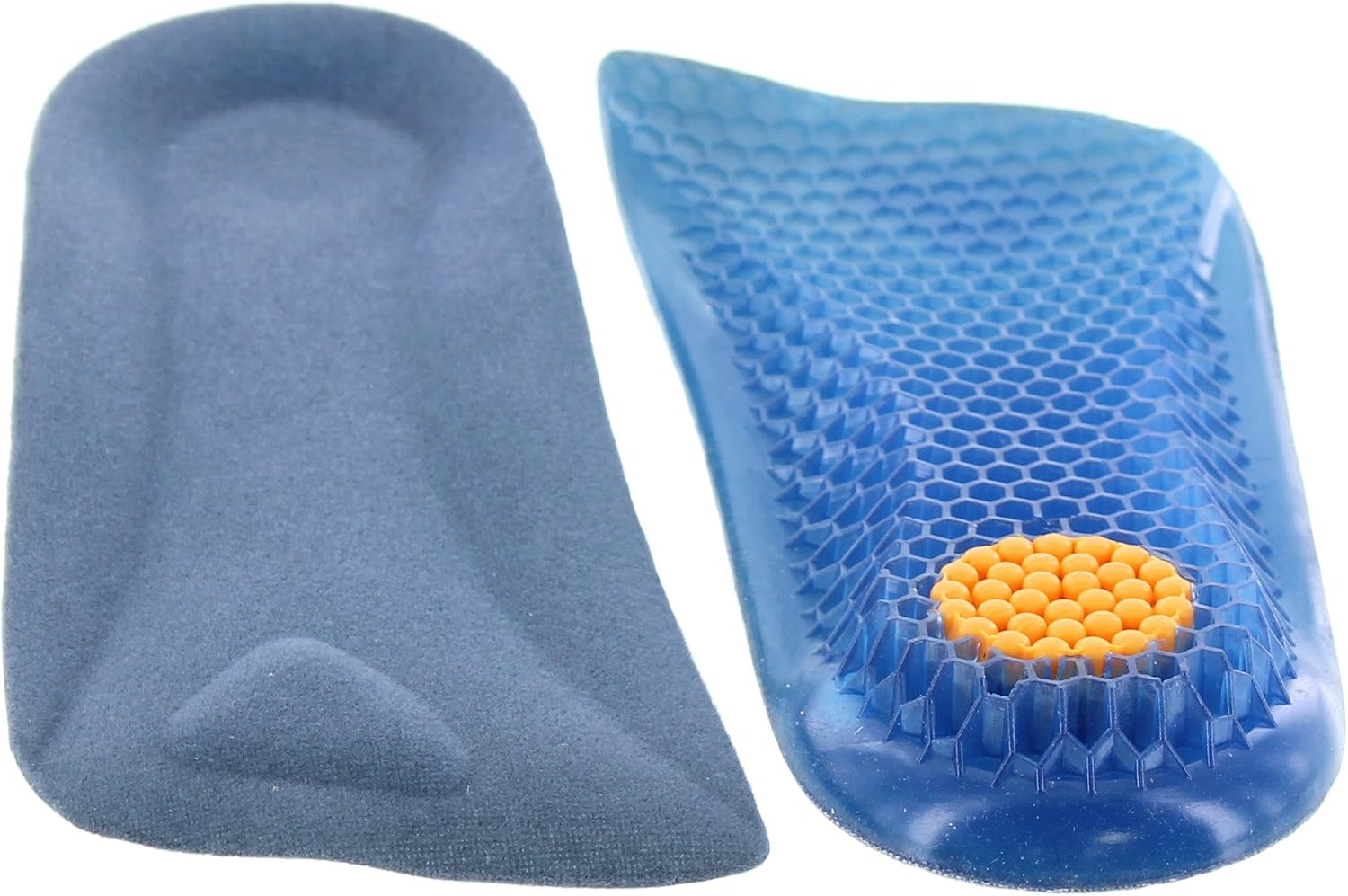 Calden Men's Honeycomb Shaped Gel Elevator Shoes Half Insole - 1/2 inches Taller One Size Fits All Blue