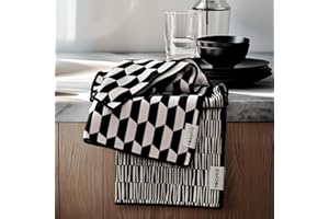 RECYCO Waffle Kitchen Towel Set of 2 - Quick Dry Microfiber Sustainable Dish Towels - Ultra Absorbent Reusable Cleaning Tea T
