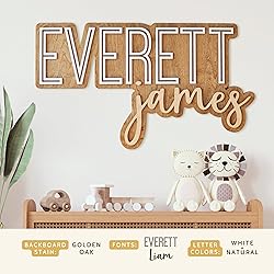 Custom Wood Name Sign for Nursery or Kids