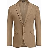 COOFADNY Men's Casual Corduroy Blazer Classic Fit Two Button Sport Coat Fashion Notch Lapel Blazer Jacket