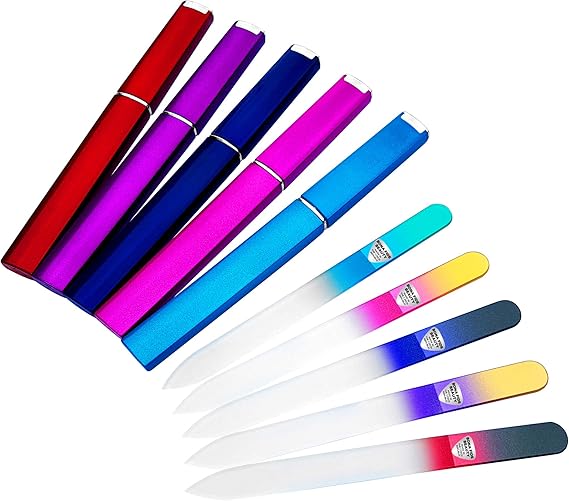 Glass Files for Nails, Professional Manicure Glass Fingernail Files