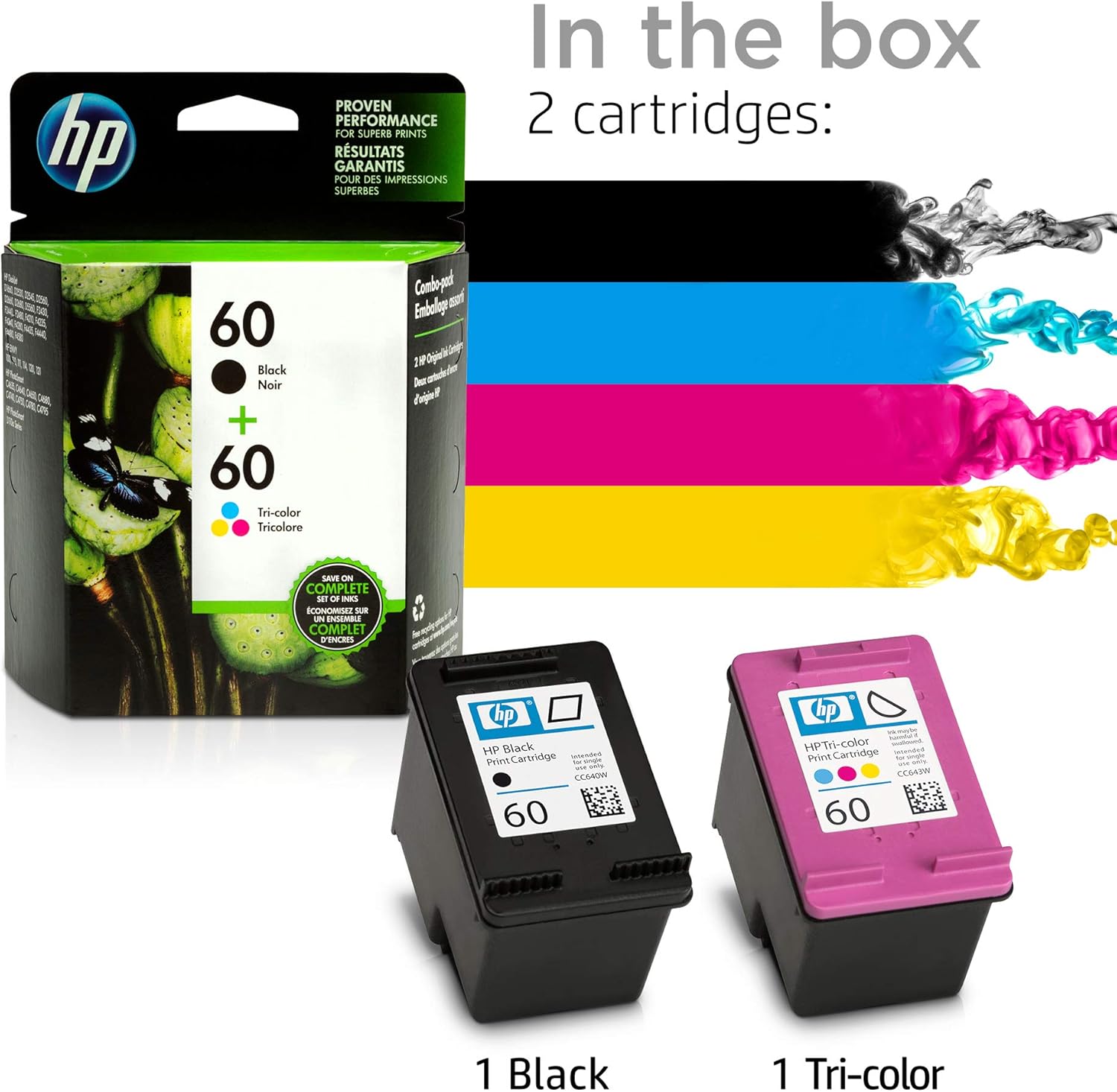hp 60 tri color ink
