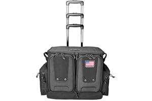 G. OUTDOOR PRODUCTS G. OUTDOORS PRODUCTS Tactical Rolling Range Bag | 10 Handguns Capacity | Durable Secure Pistols, Magazines & Shooting Accessories Storage