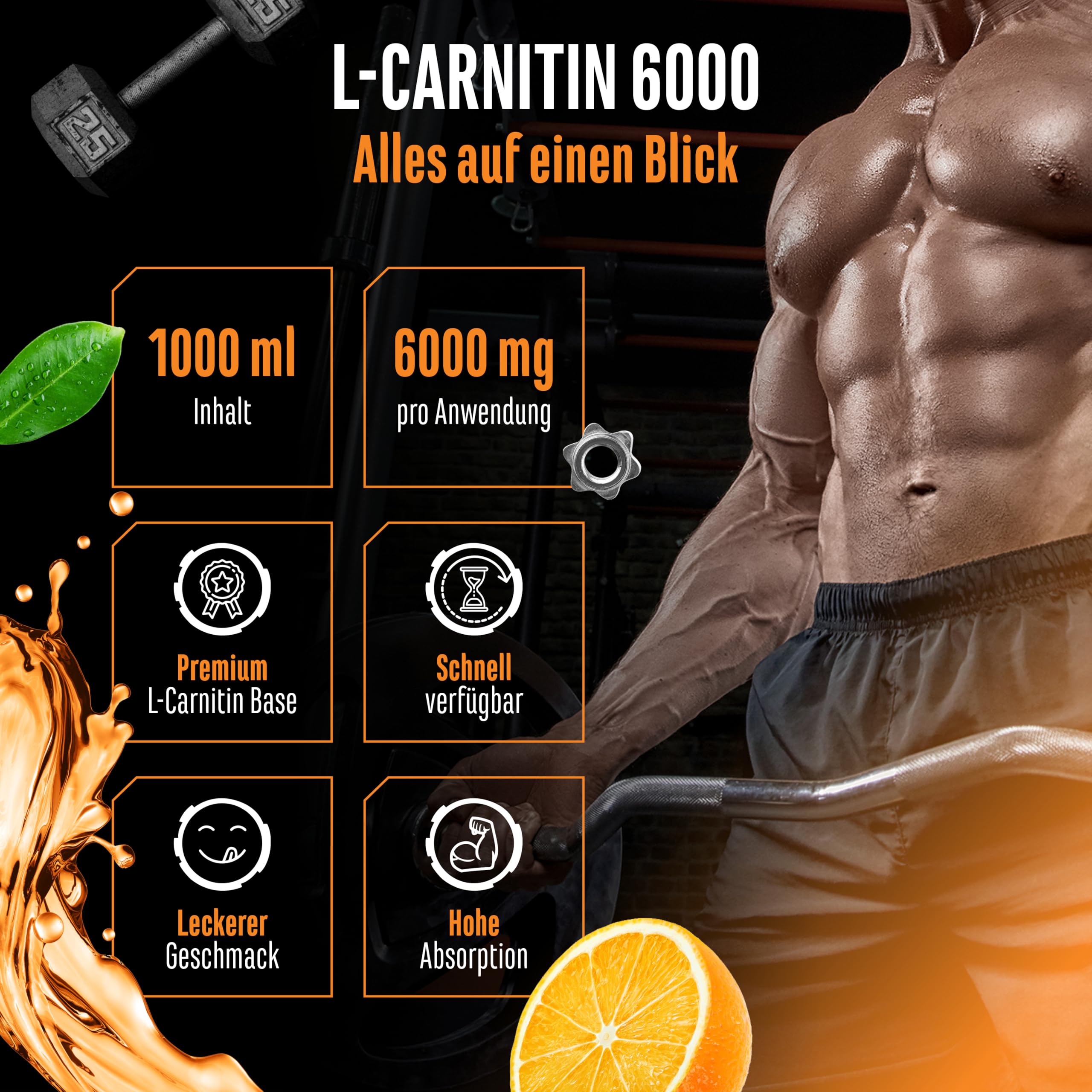 Mua L-Carnitine 6000 Liquid - 1000 ml - Extra hochdosiert mit 6000 mg  reinem L-Carnitin pro Tagesportion - Amino Workout Drink - Leckerer  Geschmack (Orange Power) - Vegan trn Amazon c chnh hng 2026 | Fado