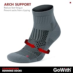 GoWith 2 Pairs Unisex Running Socks, Anti-Blister