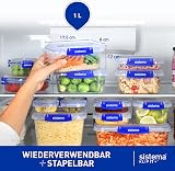 Sistema 881613 Clip-It Plus Storage Container 33.8 fl oz Microwave Safe view 3