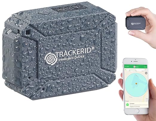 TrackerID Peilsender: GPS- & GSM-Tracker, Live-Tracking-App, SOS-Funktion, Geofencing, IP67 (Ortungsgerät)