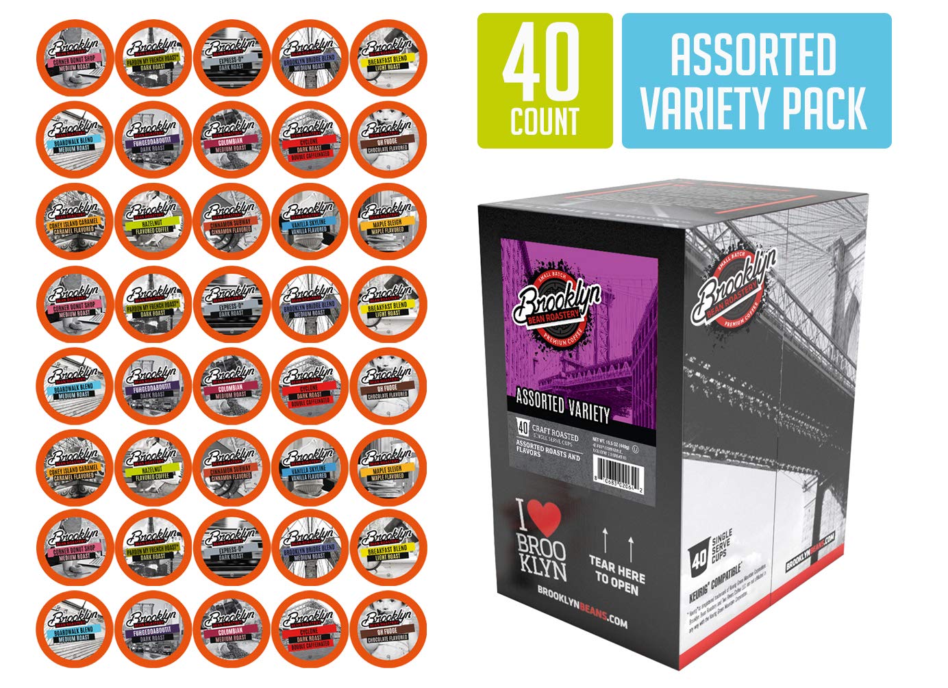 (BBD:04/30/23) Brooklyn Beans Assorted Variety Pack Coffee Pods ...
