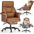 ELABEST C39 Ergonomic Cross Legged Office Chair with Foot Rest,Reversible Armrests, Criss Cross Computer Desk Chair with Wheels,Big and Tall Executive Chair for Gaming,Wide Seat,Lumbar Pillow included