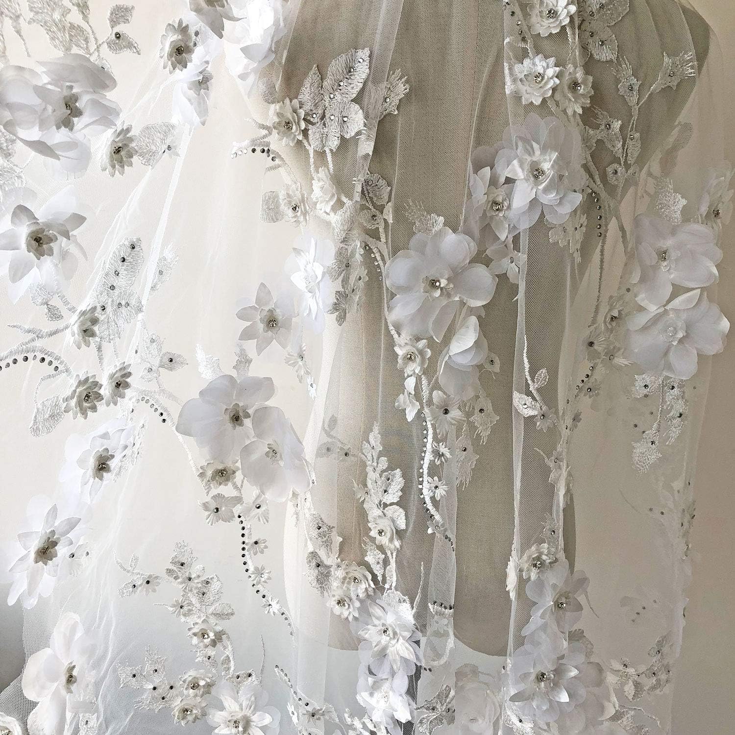 Tulle Embroidery Lace Fabric By The Yard Prom Gown Lace 2021 New Sequin