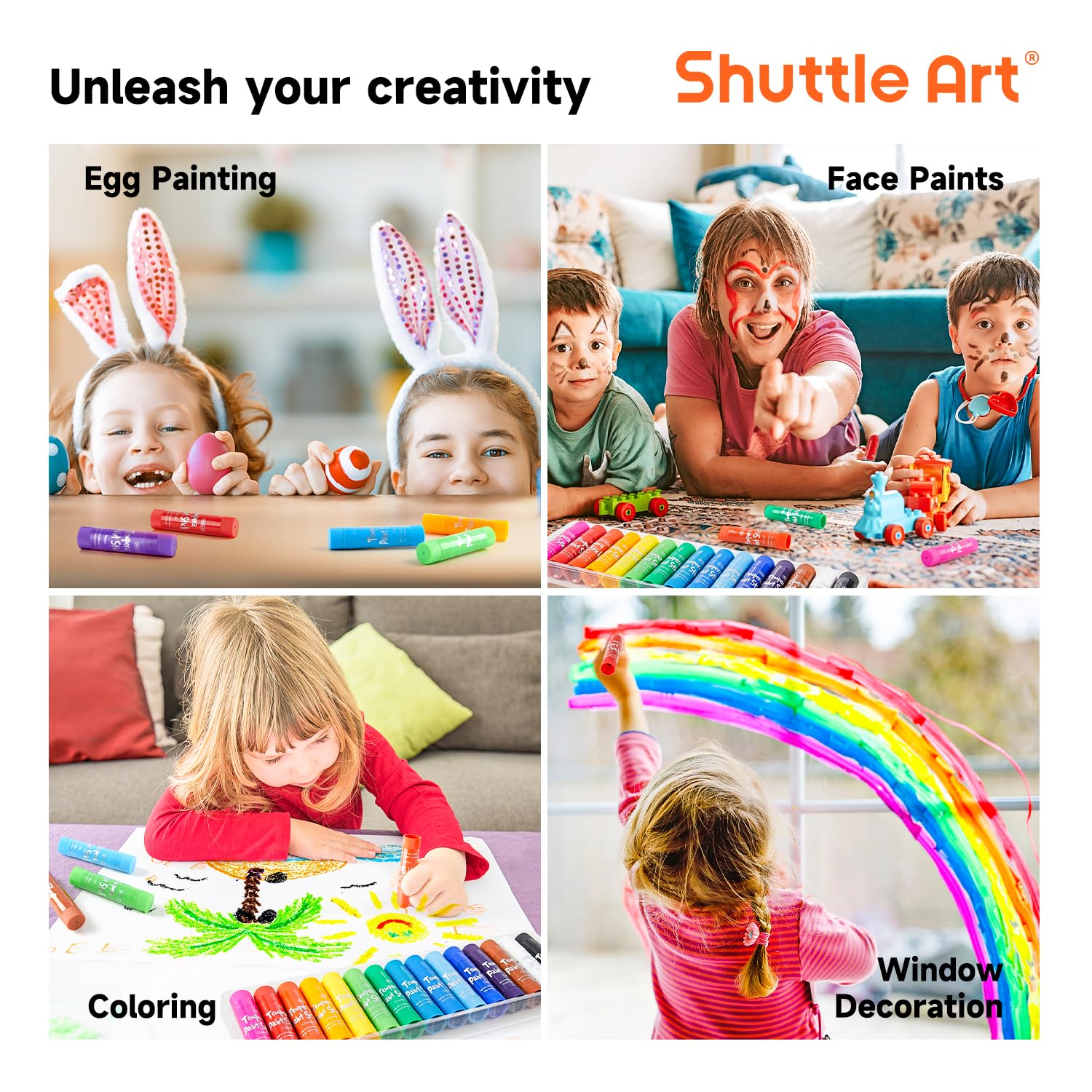 Tempera Paint Sticks, 15 Colors Solid Tempera Paint for Kids, Super Quick-drying, Washable, Works Great on Paper Wood Glass Ceramic Canvas