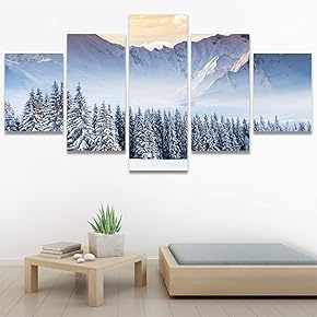 SIGNWIN 5 Panel Canvas Wall Art Modern Art...
