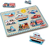 Melissa & Doug Vehicles Sound Puzzle Wooden Peg Puzzle 8 pcs Spin Master view 4
