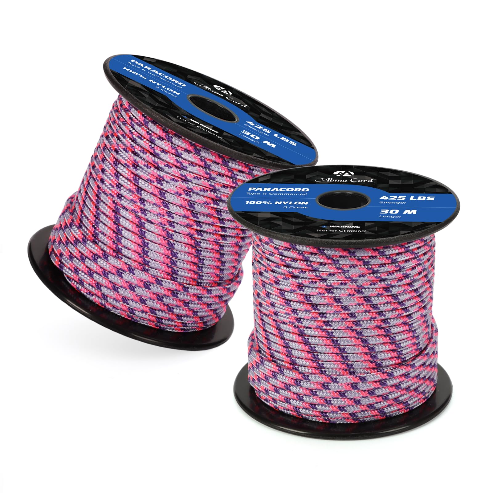Abma Cord Paracord 425 lbs 3mm 100% Nylon 30M - Wild Flower