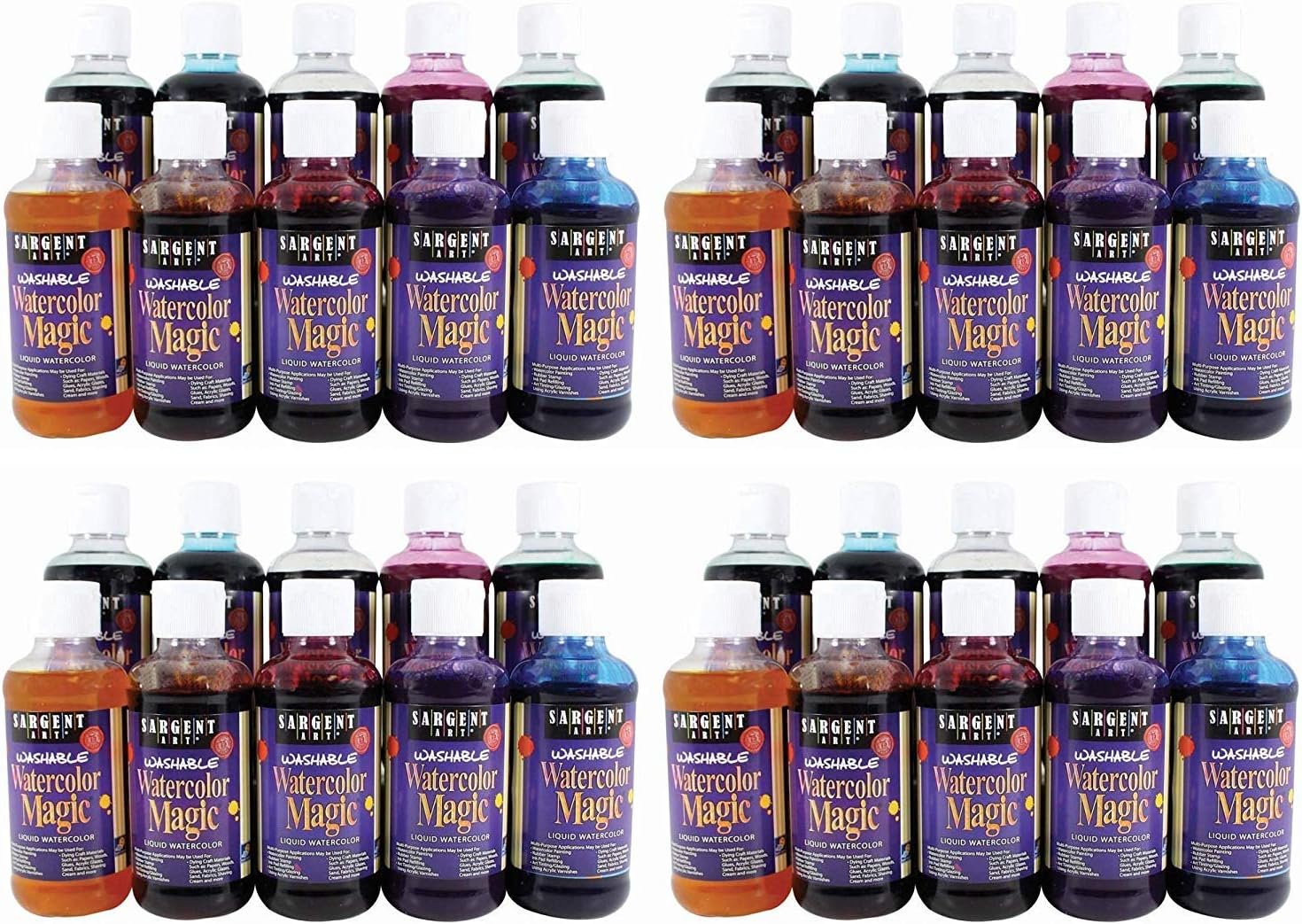 Sargent Art 22-6010 10-Count 8-Ounce Watercolor Magic Set (Pack of 4)